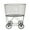 Gray, variant on Woven Paths Vintage Iron Laundry Basket with Wheels, 24.75" x 27", Black