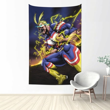 My Hero Academia All Might Tapestry Wall Hanging Home Decoration Wall Blanket Dormitory Living Room Bedroom Backdrop Poster( 60x40inch)