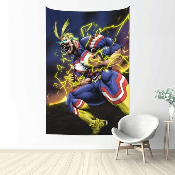 My Hero Academia All Might Tapestry Wall Hanging Home Decoration Wall Blanket Dormitory Living Room Bedroom Backdrop Poster( 60x40inch)