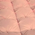 thumbnail image 3 of D.N.G. BEDDINGS Luxurious 5 Piece Pom Pom Half Pinch Pleated Comforter Set, 800 Thread Count, 100% Egyptian Cotton, White Vintage Pom-Pom Fringe Super Soft (Full/Queen Size Solid Peach Color), 3 of 4