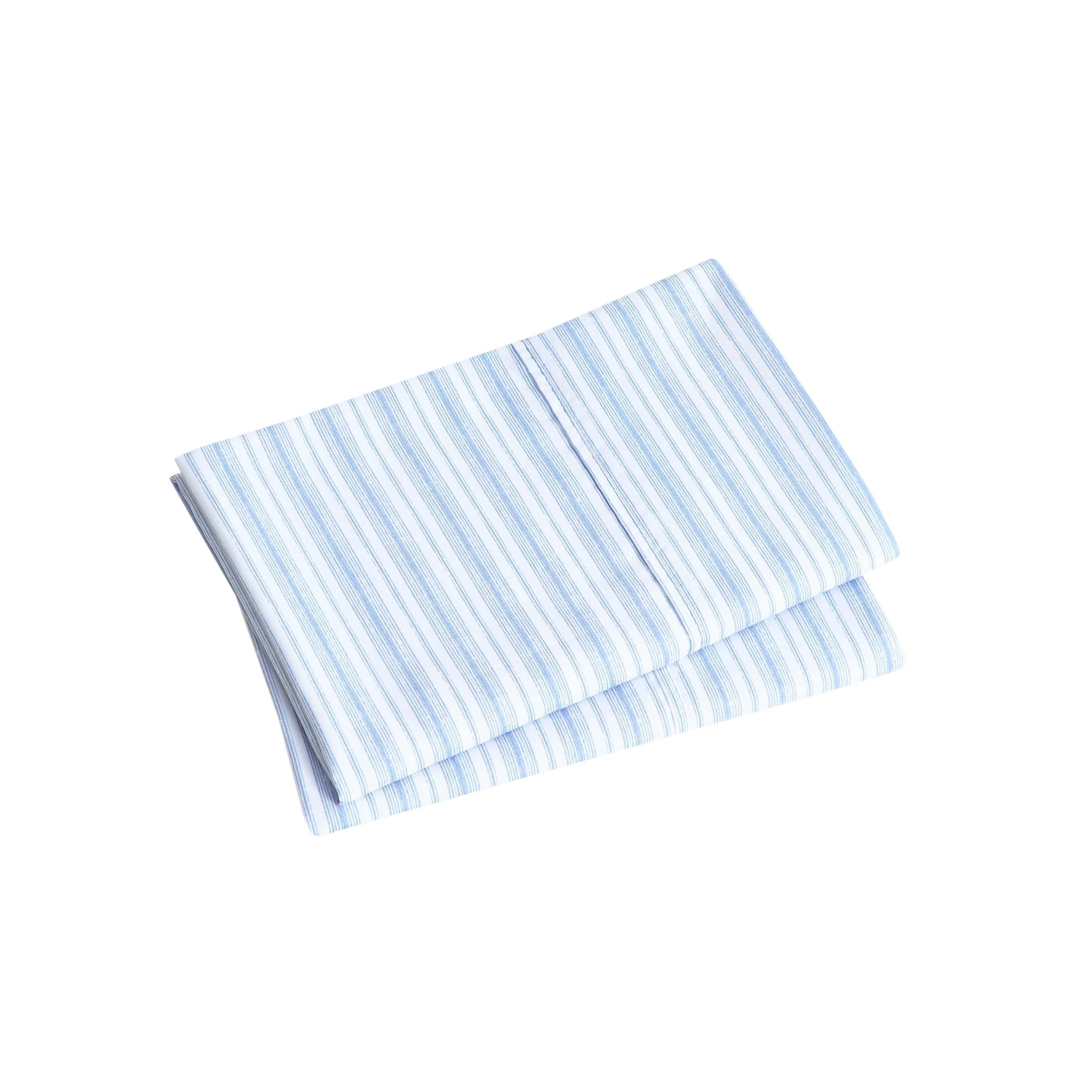 Mainstays Super Soft Brushed Microfiber Pillowcase Set, Blue Stripe, King, 2 Piece