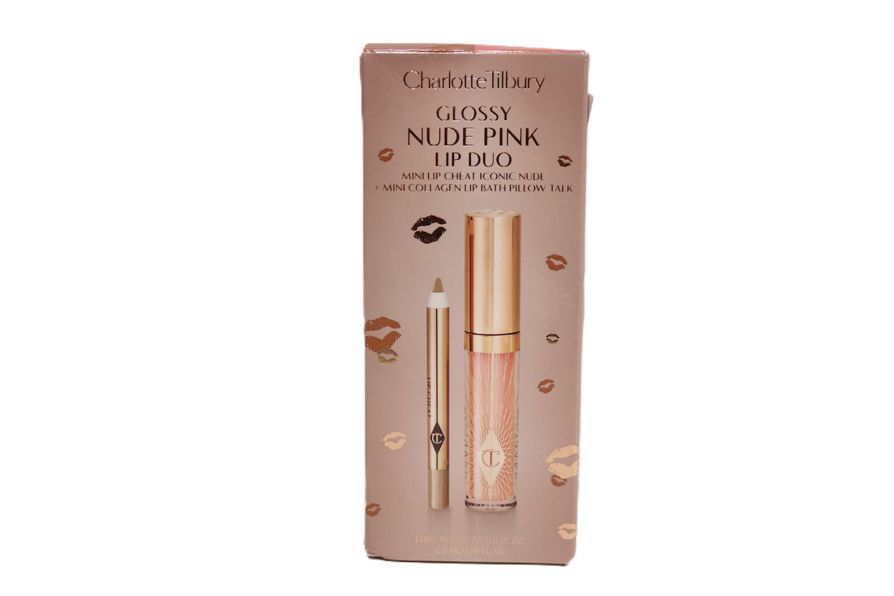CHARLOTTE TILBURY Mini Glossy Pink Lip Gloss + Lip Liner Set - Nude Pink