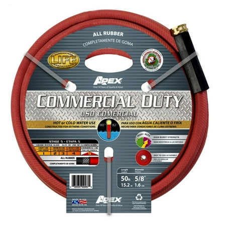 Teknor Apex 8695-50 5/8 in X 50' industrial Duty All Rubber (Best Non Kink Water Hose)