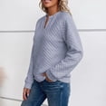 thumbnail image 5 of Women's Sweatshirts Plus Size Solid Long Sleeve Pullover Round Neck Casual Fashion Top, 5 of 7