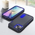thumbnail image 6 of JTCASES Compatible with iPhone 14 Plus Case Heavy Duty Protective Rugged Phone Case, Full Body Anti-dust Shockproof Drop Proof Armor Durable Cover Case for iPhone 14 Plus 6.7 inch, Deepblue/Royalblue, 6 of 10
