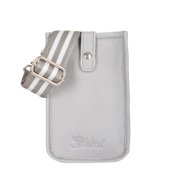 Portefeuille Bandoulière en Cuir – Sishka Petit Sac Messager pour Usage Quotidien, Travail, Affaires et Voyage pour Hommes et Femmes – Noir, Brun Clair, Marine, Rouge et Gris