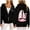 Z&Black43, variant on Puliio Womens Full Zip Up Hoodie Loose Side Pockets Soft Graphic Print Sporty Sweatshirt