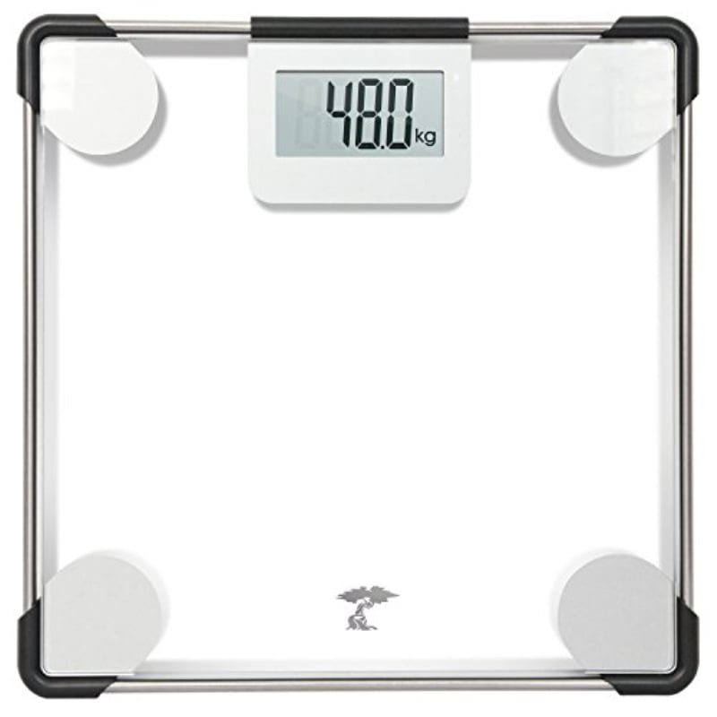 ToiletTree Products Digital Clear Glass Bathroom Scale, 400 Lbs