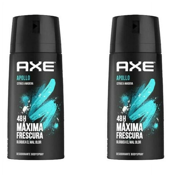 2 Pack Axe Apollo Mens Deodorant Body Spray, 150 ml