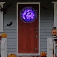 thumbnail image 4 of Guirnalda De Feliz Halloween Iluminada Corona De Gato Murciélago Negro Colgante Decoración De Halloween Para Suministros De Fiesta En Casa Eigraketly HA037570-00, 4 of 6