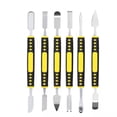 thumbnail image 1 of Juego de 6 herramientas de reparación electrónica, herramientas de desmontaje de Spudger de Metal de doble extremo para iPad, tabletas, ordenador y teléfono, 1 of 5