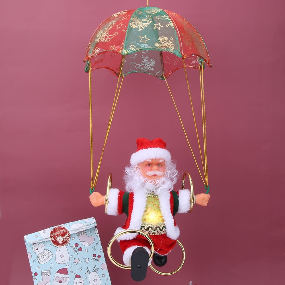 Tebru Electric Parachute Dance Santa Claus Doll Baby Children Toys Gift