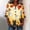 A22 Yellow, variant on JOANKDMI Women's Cute Pumpkin Pattern T Shirts V Neck Blouse Button Down Bell Sleeve Tunic Top for Trick-or-Treat Halloween Party Casual Fall Festive Holiday Outfit