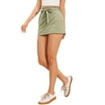 thumbnail image 4 of INSPIRE CHIC Skort Skirts for Women Casual High Elastic Waist A Line Mini Skirt with Pockets L Green, 4 of 6