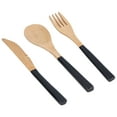 thumbnail image 4 of Wooden Utensil Set, 3Pcs Japanese Type Wooden Flatware Set Wooden Forks And Spoons Wooden Cutlery Set Reusable Utensils for Camping Picnic Office Home, 4 of 7