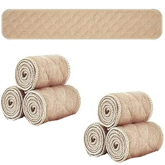 6 Pcs Cotton Bra Liners for Sweating,Bexikou 3 Layer Washable Breast Pads,Bra Pads Inserts to Absorb Sweat Under Breasts, 18x3 inch Bra Sweat Liners for Women Sweating Supplies
