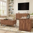 thumbnail image 7 of LEFHDA Set of 2 24" Large Square End Tables with Storage — Mid Century Modern Sofa Side Tables, Nightstands with Doors/Drawer & Adjustable Shelf for Living Room, 7 of 7