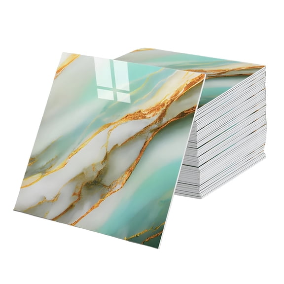 SELIVO 10 Pcs Peel and Stick Backsplash Tile, 12x12 Self Adhesive Marble PVC Wall Panels, Waterproof Stick On Tiles for Kitchen Bath