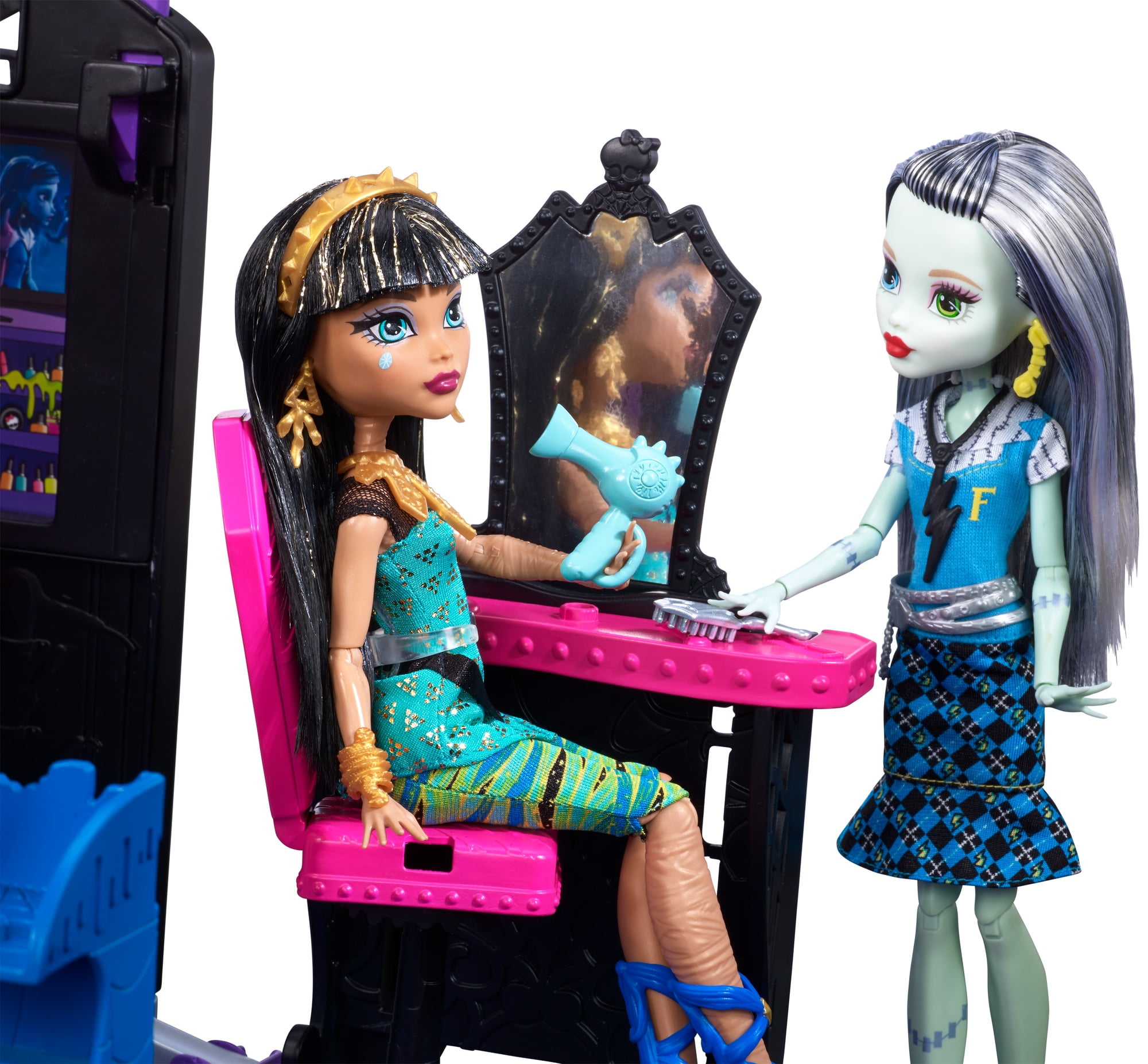 monster high salon bus