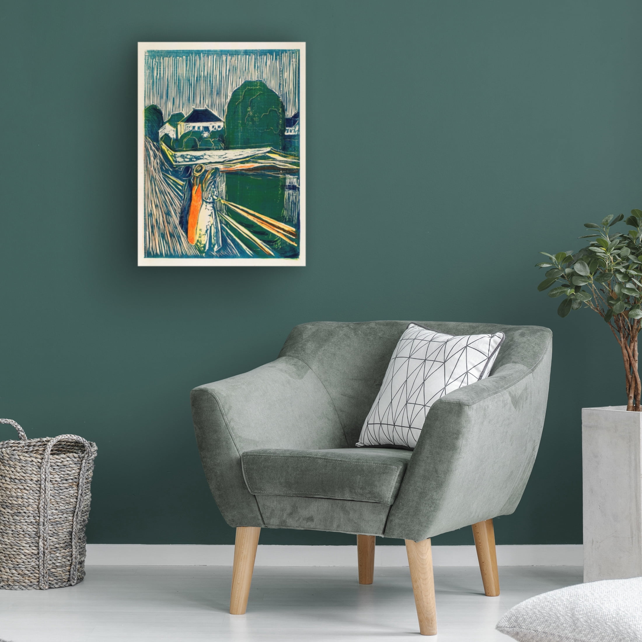 Trademark Fine Art Pictufy  The Girls On The Bridge Canvas Wall Art