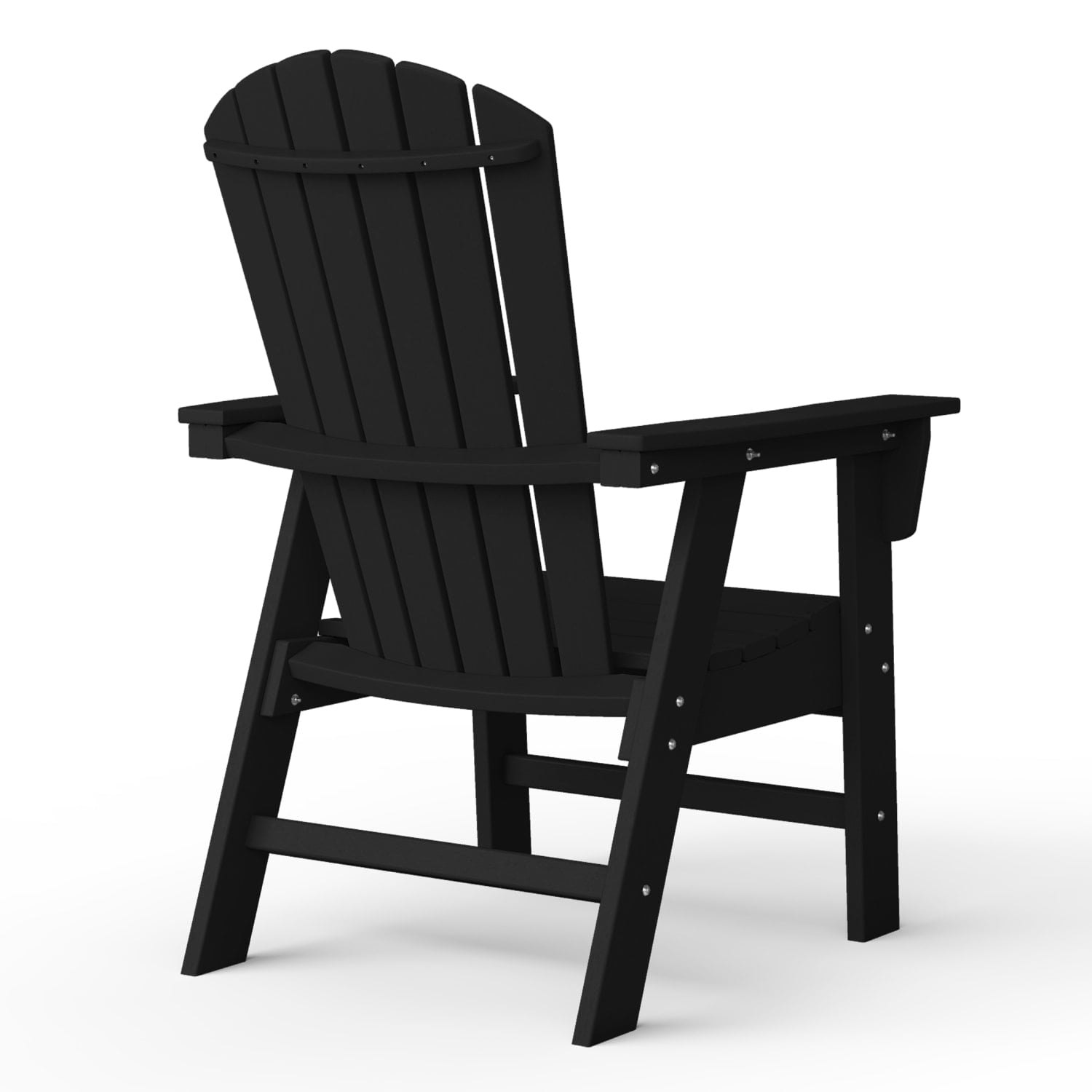 WestinTrends Dylan Outdoor Dining Chair – All-Weather Poly Lumber Adirondack Patio Chair, High Back, 330 lb Capacity, Black