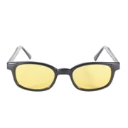 Original X-KDs Biker Shades Sunglasses Black Frames w/ Yellow Lenses