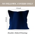 thumbnail image 4 of LALILO Throw Pillow Covers Dark Blue Velvet Satin Birthday Cell Cushion Cover 18" x 18", 2 Pack, 4 of 6