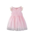 thumbnail image 2 of Odeerbi Toddler Girls Big Butterfly Wings Princess Dresses Summer Ruffle Sleeve Sequin Flower Girl Dress Cotton Tulle Evening Dress Gowns Toddler Girls Clothes, 2 of 8