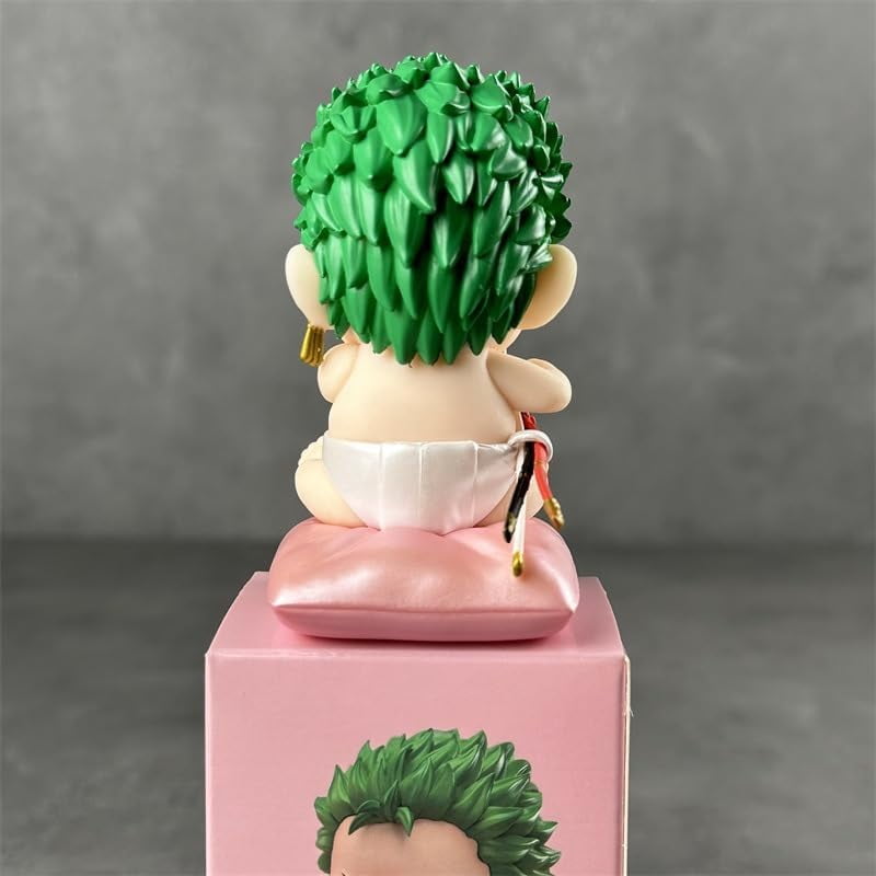 Newly Zoro Anime Figure Pacifier Baby Roronoa Zoro Figures 9cm/3.5inch Cosplay PVC Action Figure Statues Cake Topper Figure Decoration