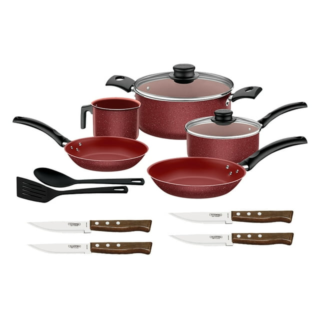 Batería de Cocina Tramontina Turim 13 piezas con Juego de Cuchillos