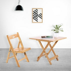 Vbestlife Folding Seat Portable Bamboo Folding Chair Foldable