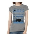thumbnail image 1 of Womens California Republic Blue Tribal Pattern Black T-Shirt - Heather - Small, 1 of 1