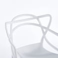 thumbnail image 6 of White Dining Chair Set of 4 - Modern Accent Chairs with Premium Seat Shell Sturdy Metal Legs, Easy Clean Tool-Free Assembly for Home Office, 6 of 10