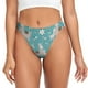 thumbnail image 1 of Fotbe Teal Mama Llama Tanga Sin Costuras para Mujer con Estampado – Panties Invisibles, Transpirables y Cómodos para Uso Diario-X-Large, 1 of 6