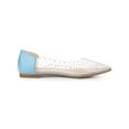 thumbnail image 3 of BLISSFUL STEP Chaussures Décontractées pour Femmes Bout Pointu Ballerines à Strass Transparents Bleu Lac 7,5, 3 of 7
