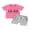 Pink1, variant on Brother Sister Matching Outfits Baby Boy Girl Short Sleeve T-Shirt Shorts Infant Toddler Clothes Set