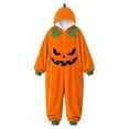 thumbnail image 5 of REDARER Kids Jack O Lantern Hooded Onesie Full Zip with Pockets for Trick or Treat Halloween Party Cosplay Casual Loungewear Pajama Outfit,10-12 Years, 5 of 6
