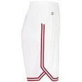 thumbnail image 5 of Holloway Sportswear XL Womens RETRO BASKETBALL SHORTS White/Scarlet 224377, 5 of 7