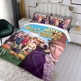thumbnail image 3 of Willy Wonka Conjunto de sábanas temático, trío de piezas, cómodo y amigable con la piel, diseño único, regalo de decoración para el hogar para familiares, amigos y fans, 90 cm * 190 cm, 3 of 6