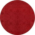 thumbnail image 1 of Ahgly Company Machine Washable Indoor Round Contemporary Ferrari Red Area Rugs, 6' Round, 1 of 7