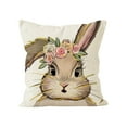 thumbnail image 2 of Happy Easter Hunny Bunny Greenthrow Pillow Covers,18 X 18 Easter Eggs Bunny Spring Cushion Case for Sofa Couch,Easter Rabbit Pillow Cases Decoration Cushion Cover for Bedroom Living Room Outdoor, 2 of 9