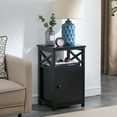 thumbnail image 3 of VECELO Full Size Metal Platform Bed Frame and Nightstand, End Table with Cabinet, Wooden Headboard and Footboard, 3 of 8