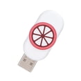 thumbnail image 2 of Dispositivo de memoria flash portátil mini con apariencia de mangostán y perilla de disco U de dibujos animados 128 GB, 2 of 10