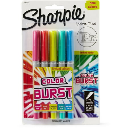 Sharpie® Color Burst Set of 5, Ultra Fine Tip