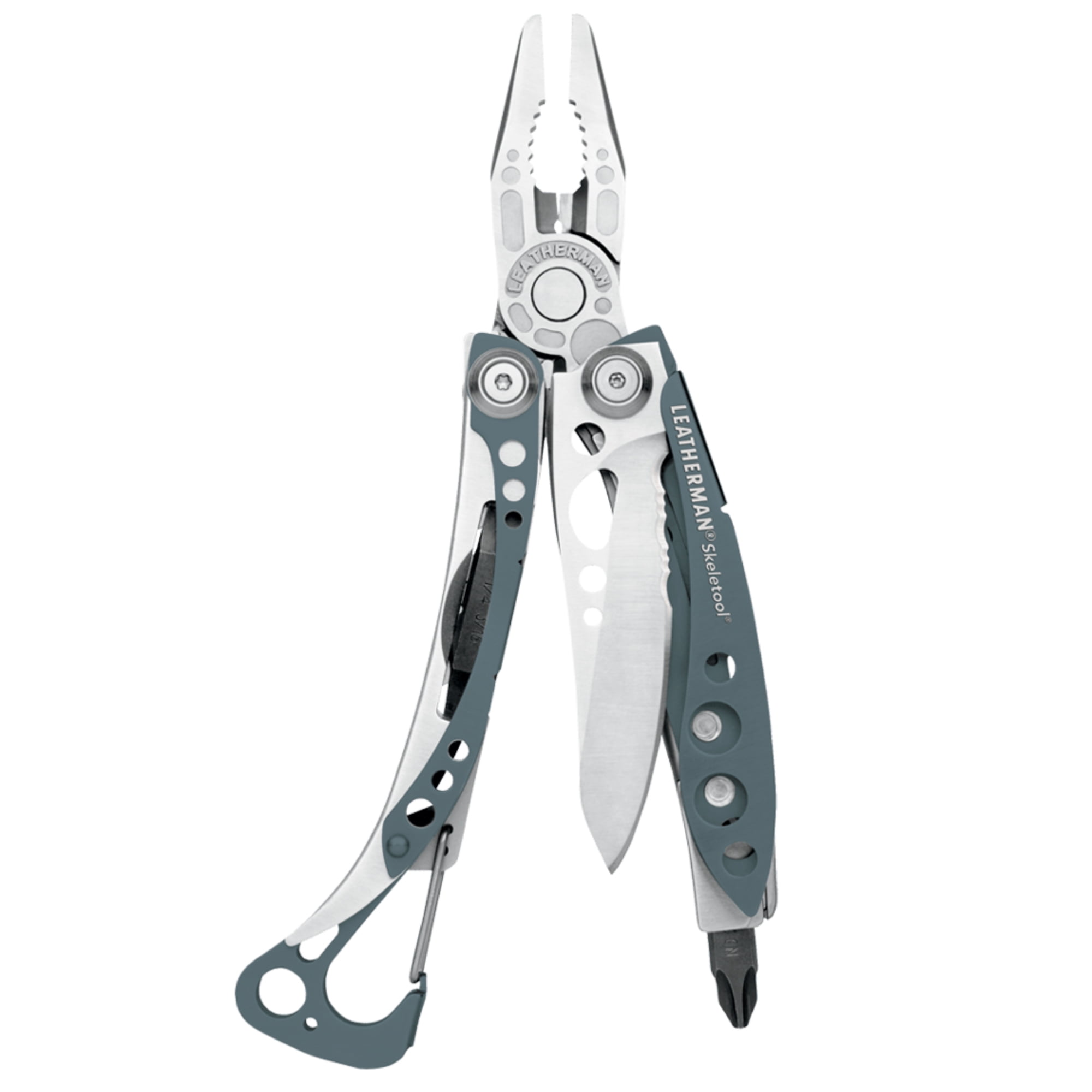 LEATHERMAN, Skeletool Lightweight Multitool with Combo Knife and Bottle Opener, Blue