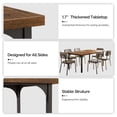 thumbnail image 5 of Ktaxon 70.8" Dining Table for 6~8, Farmhouse Kitchen Table Large Rectangle Dinner Table for Home, Dining Room, Kitchen, Brown, 5 of 10