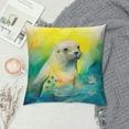 thumbnail image 2 of Nawypu  Oil Painting Cute Animal Adorable Otter Throw Pillow Case Super Soft Cushion Cover for Home Sofa Couch Chair Car Living Room Bedroom Decorative, 2 of 5