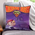 thumbnail image 1 of Monster Bash Fundas de almohada de terciopelo con tema, regalos de funda de almohada, decoración para el hogar, cojín de lanzar, regalo de cumpleaños para fans y parejas. 50cm x 50cm., 1 of 6