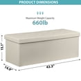 thumbnail image 2 of SuperDeal Storage Ottoman Bench Folding Bench Chest Foot Rest Stool with Large Storage Space Home Decor Beige, 2 of 11