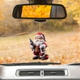thumbnail image 2 of Xihbxyly Colgante de Papá Noel, Diseño de Impresión a Doble Cara, Material Acrílico, Ideal para Decorar El Árbol de Navidad, El Coche o El Móvil, Un Regalo Original, Duradero y Ligero, Incluye Un Col, 2 of 3